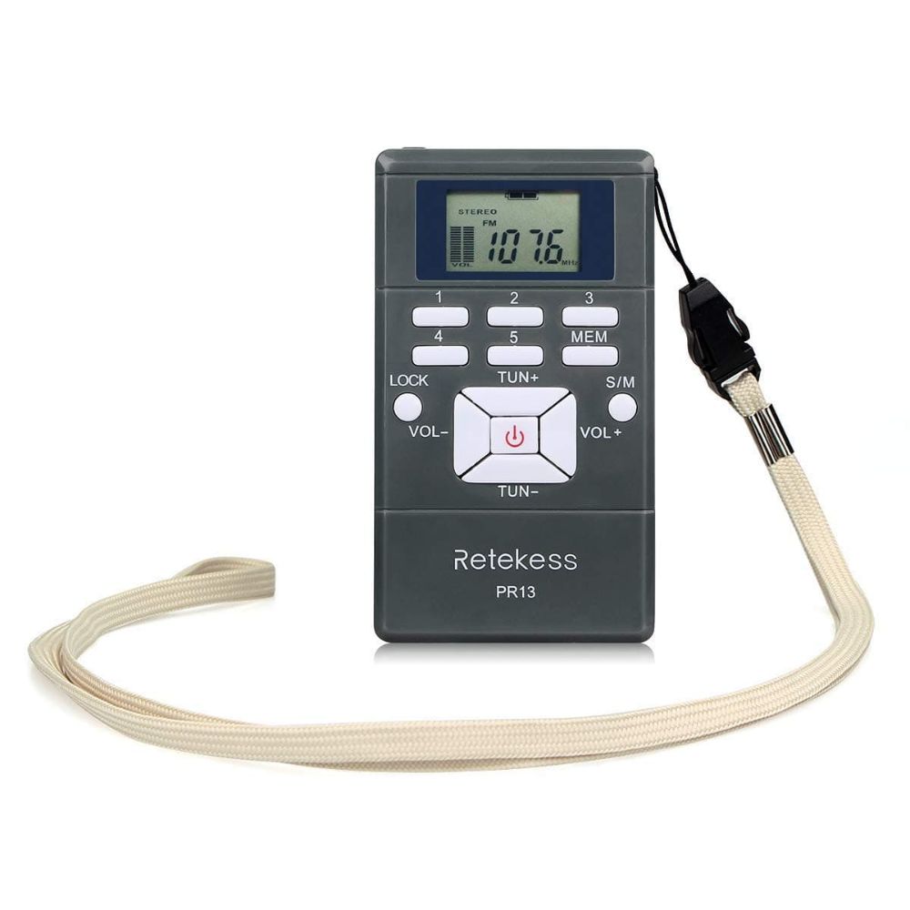 Retekess FT11 FM Portátil Transmisor Compatible TF Tarjeta PR13 FM radio Receptor