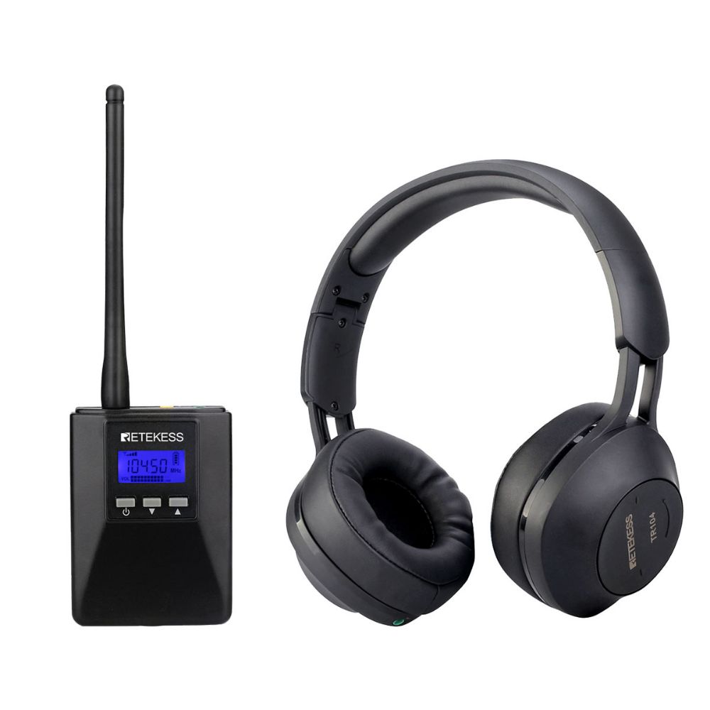 Retekess TR506 FM largo alcance Transmisor TR104 FM Auriculares Receptor