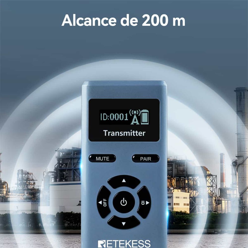 TT106S Receptor de Gancho Para la Oreja para Sistema de Guía Turístico Inalámbrico Mejorado