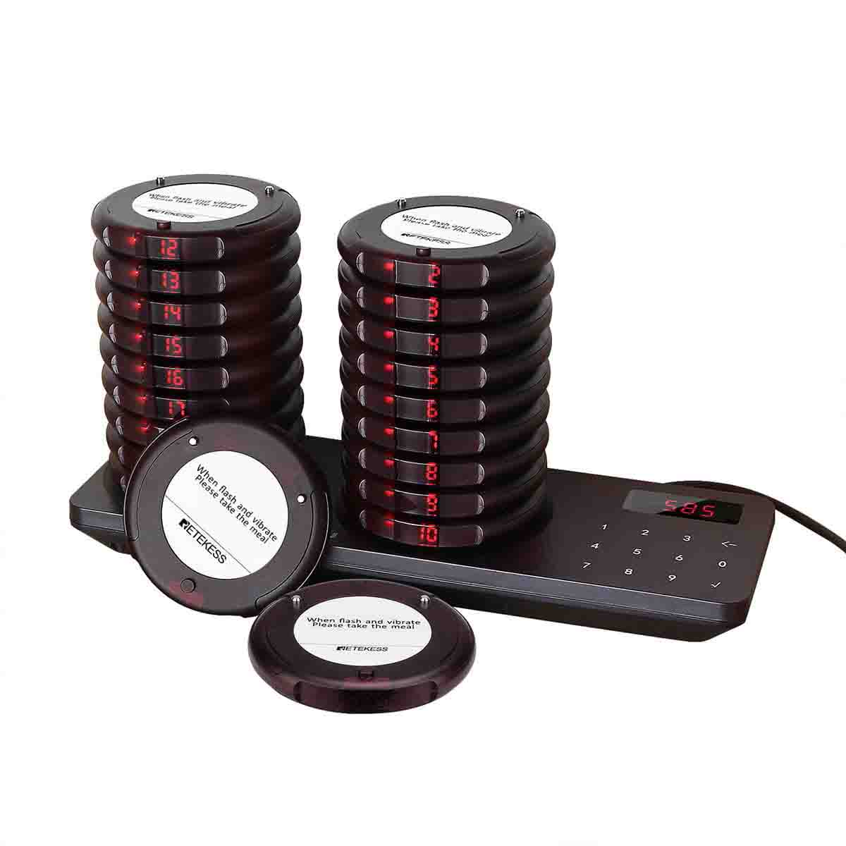 TD163 Inalámbrico Pager de Restaurante System 20 Localizadores de Posavasos