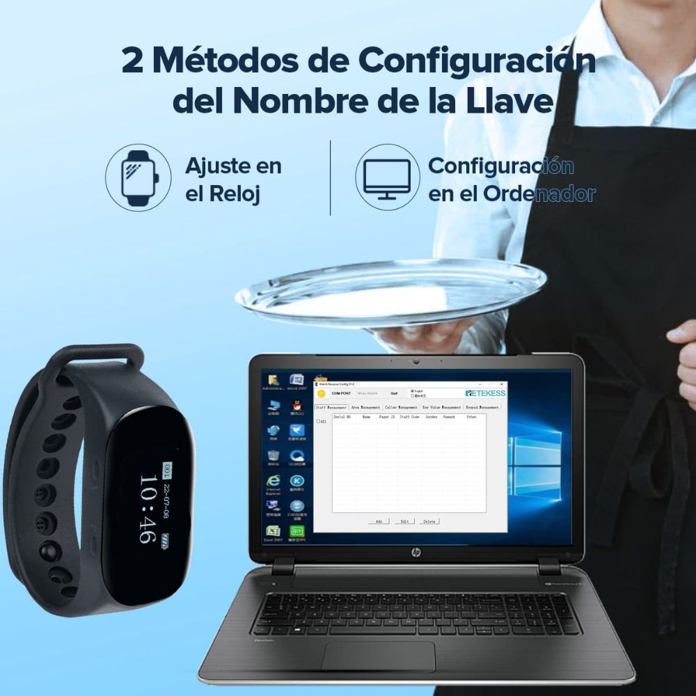 Retekess TD112 Notificación Reloj Opinión del Cliente Comentario Versión para Restaurante, Hotel, Negocio