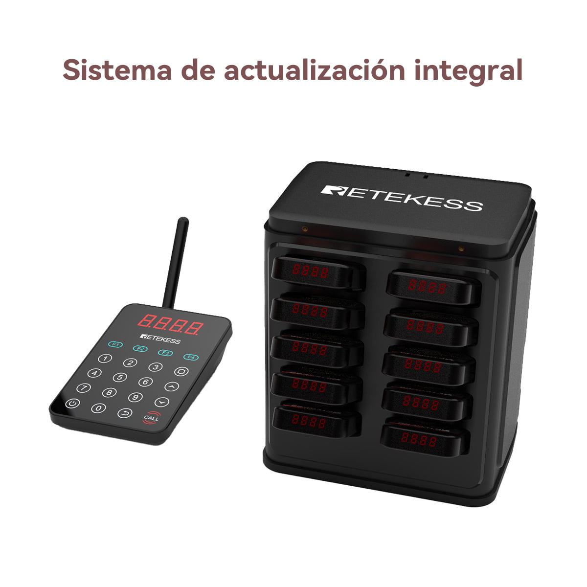 Retekess TD177 Sistema de localización para huéspedes y personal para montaje en pared Actualización completa del sistema de localización