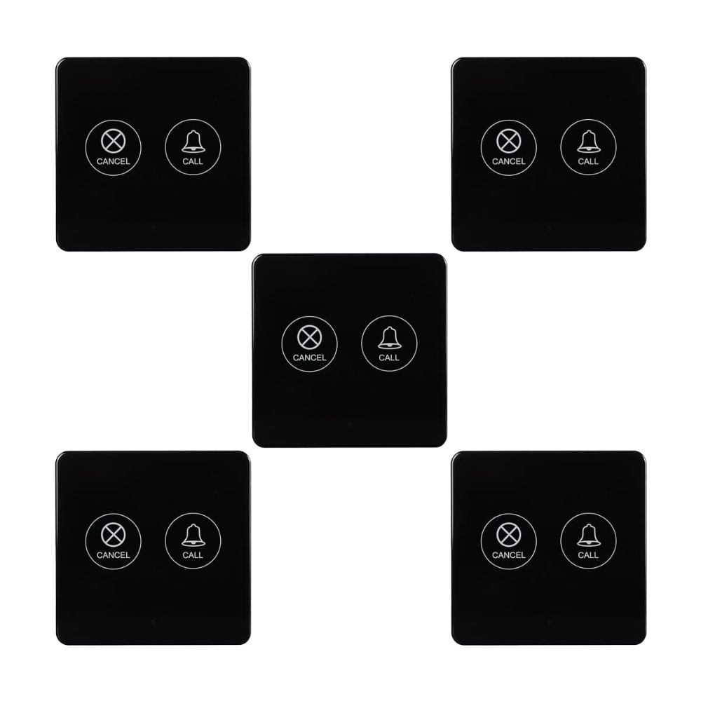 Retekess TD033 Botón de Servicio de Restaurante de Dos Teclas, 5 Botones de Llamada para Restaurantes, Cafeterías y Resorts