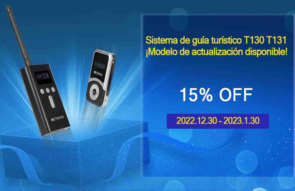 15 % de Descuento en el Dispositivo T130S Audio Tour por Tiempo Limitado