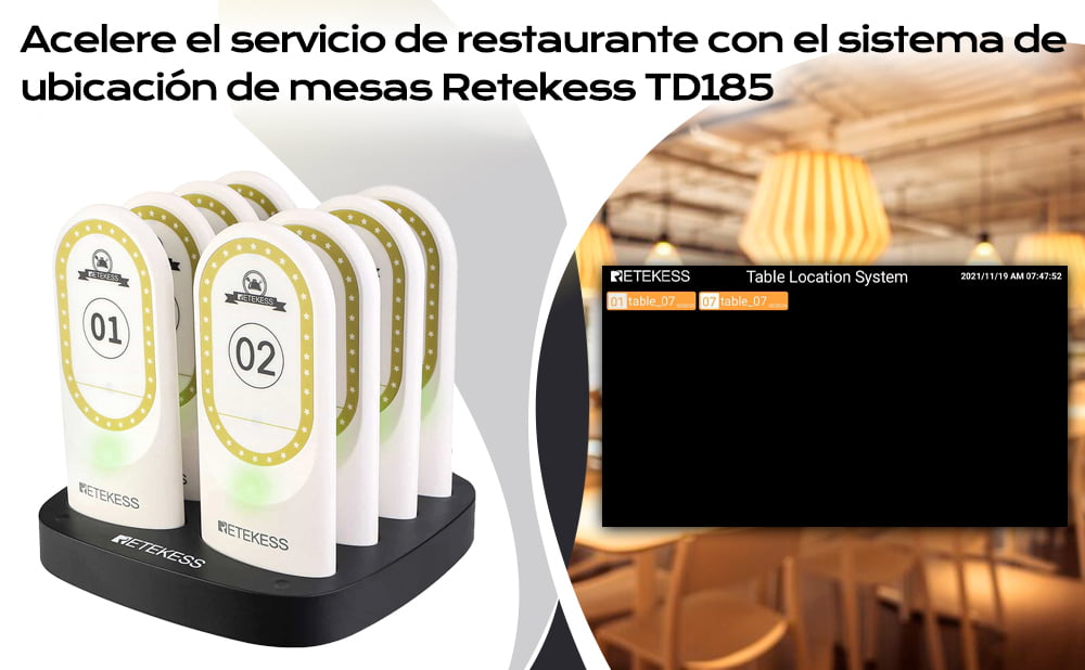 Acelere el servicio de restaurante con el sistema de ubicación de mesas Retekess TD185
