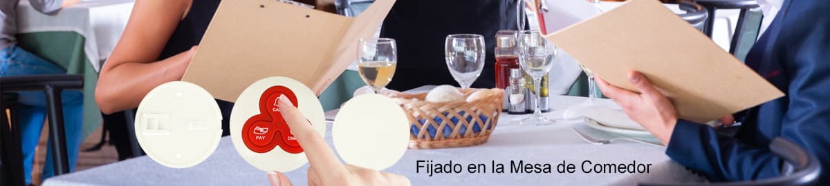 t114-muestra-el-boton-de-llamada-del-sistema-de-llamada-fijado-en-la-mesa-del-comedor