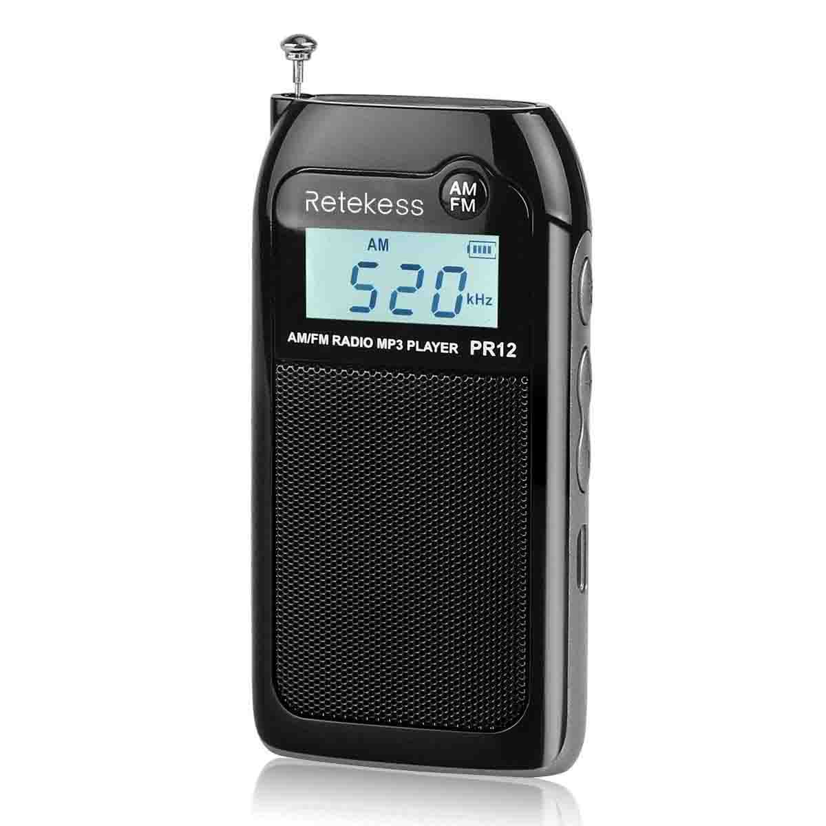 Retekess PR12 AM FM Portátil Mini Radio