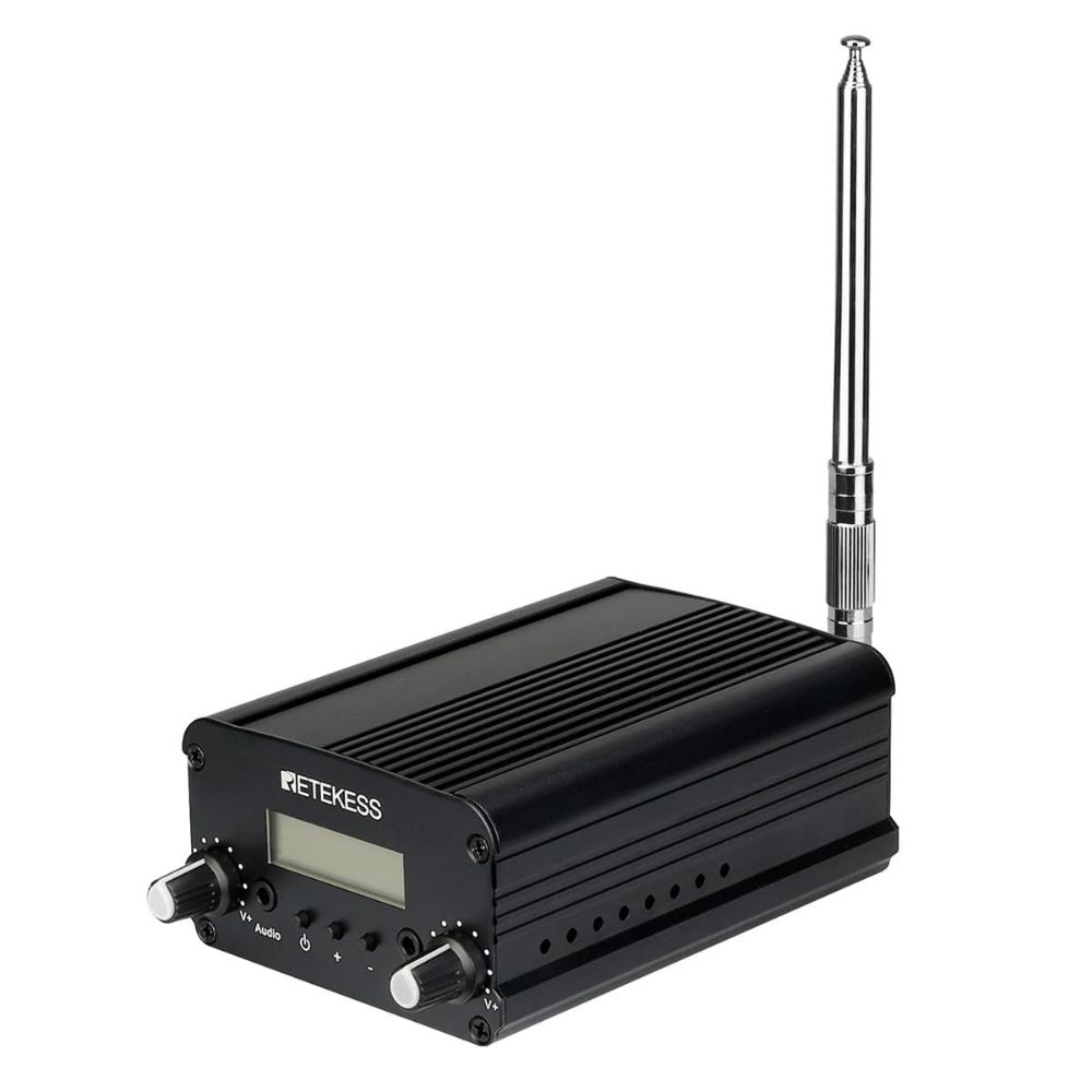Retekess TR 509 FM Transmisor Compatible Entrada AUX MIC V112 FM AM Radio Portáti Recargable Batería
