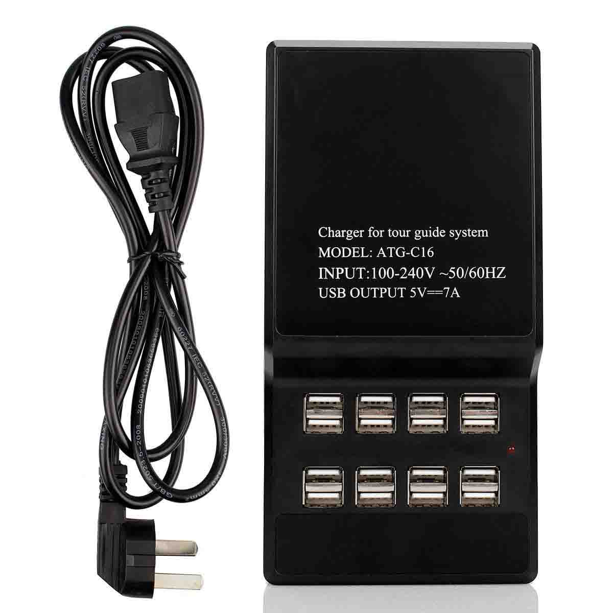 Retekess TT002 Base Carga USB 16 Puertos Sistema Guía Turístico T130 TT103
