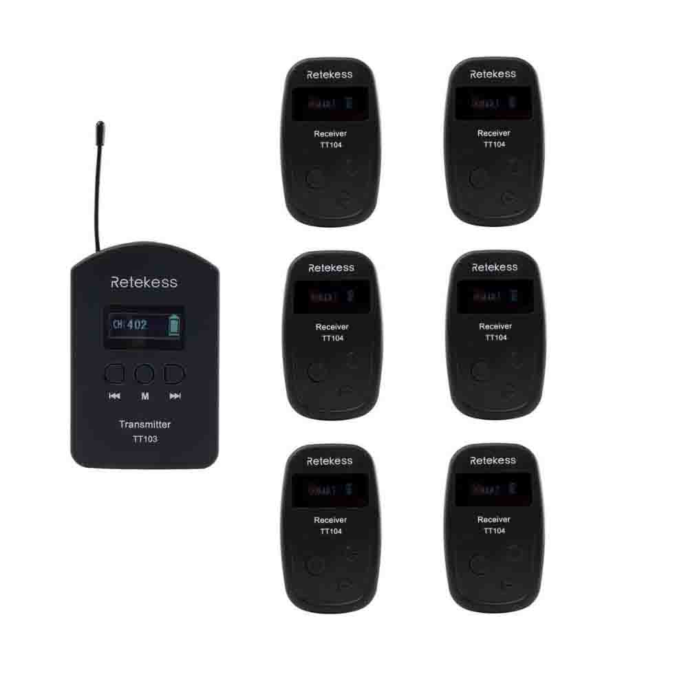 Retekess TT103 Sistema Guía Turístico Inalámbrico Sistema Traducción Iglesias