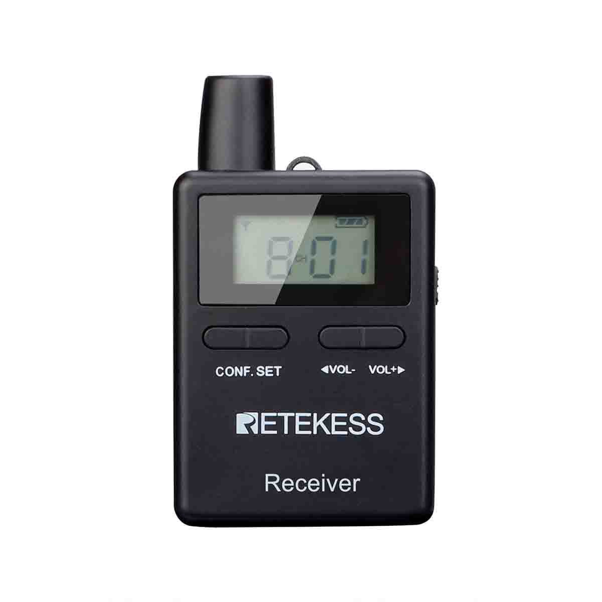 Retekess TT109 Tour Guide Receptor 2.4GHz Comunicación Unidireccional