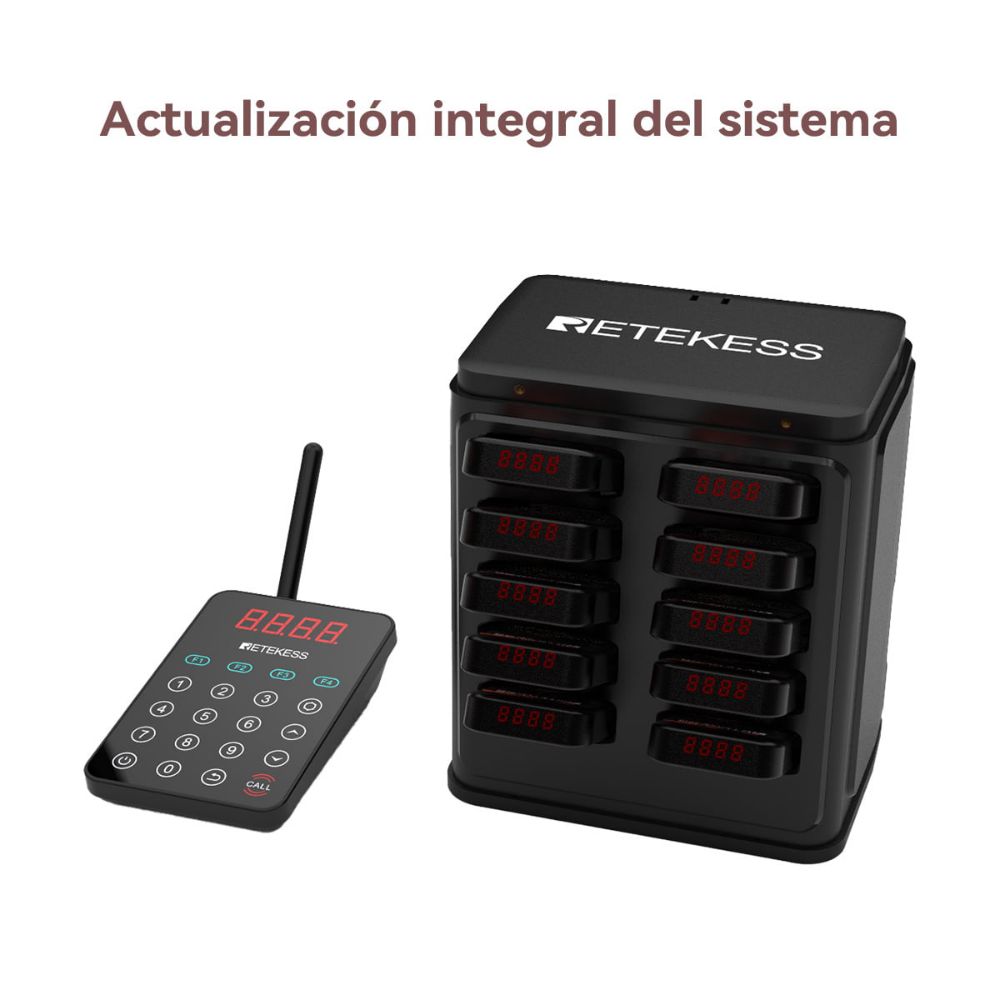 Retekess TD177 Sistema de localización para huéspedes y personal para montaje en pared Actualización completa del sistema de localización