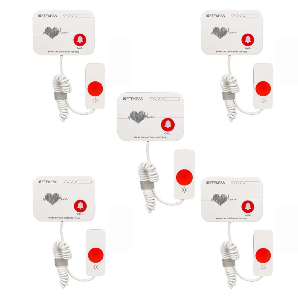 Retekess Botón de Llamada de Enfermera del Hospital TH006 Botón de Llamada de Emergencia con Manija